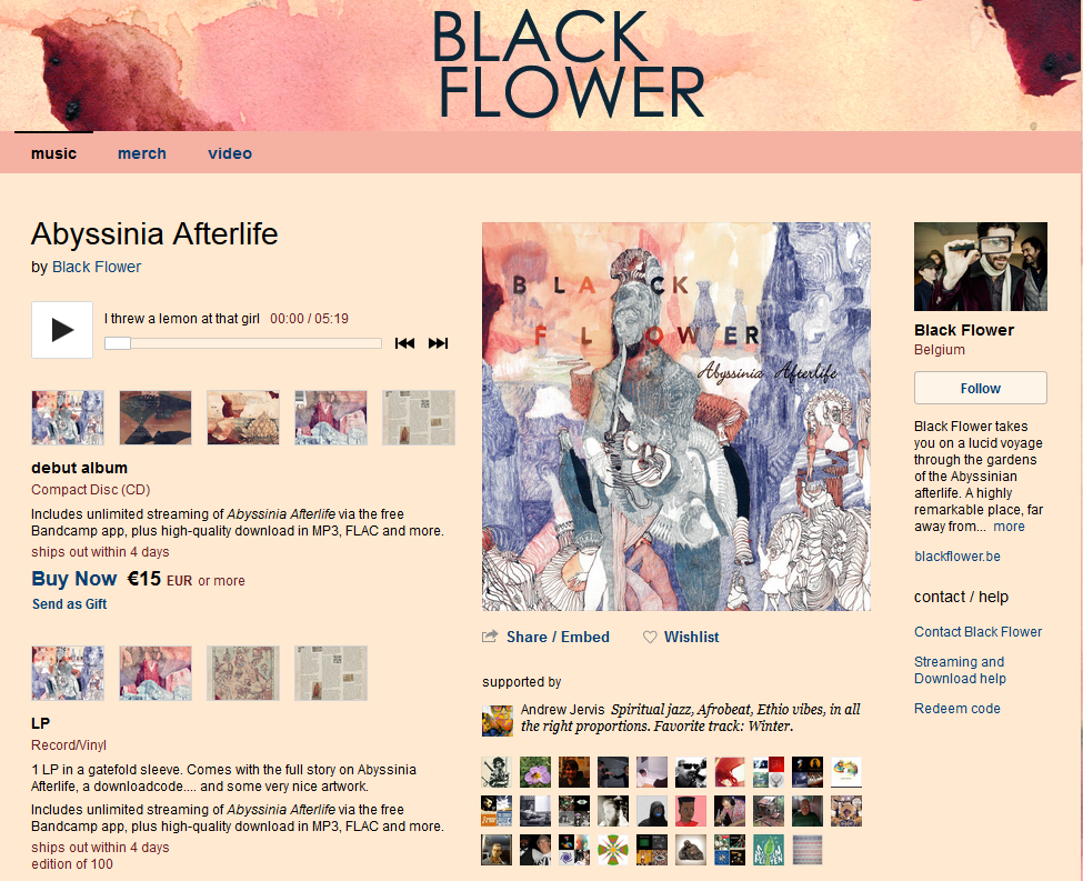 Black Flower - Abyssinia Afterlife - BandCamp